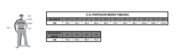 5.11 Apex Pantolon Siyah 36X32
