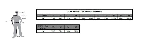 5.11 Apex Pantolon Siyah 36X32
