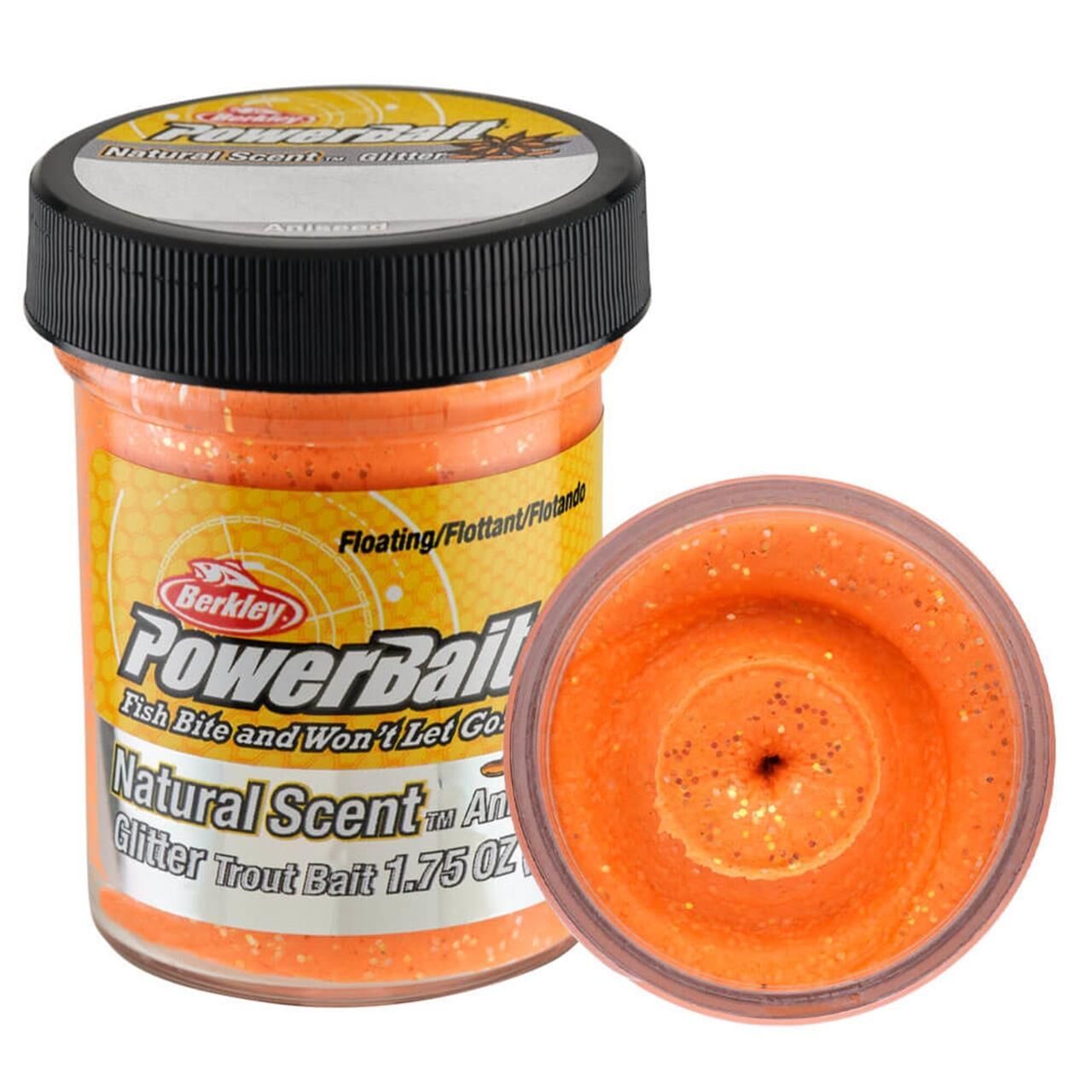 Berkley Powerbait Natural Scent Glitter Trout Bait Aniseed Alabalık Hamuru Fluorescent Orange