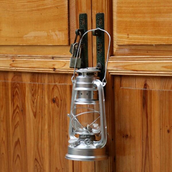 Klasik Gaz Yagi Lambası Küçük GRİ