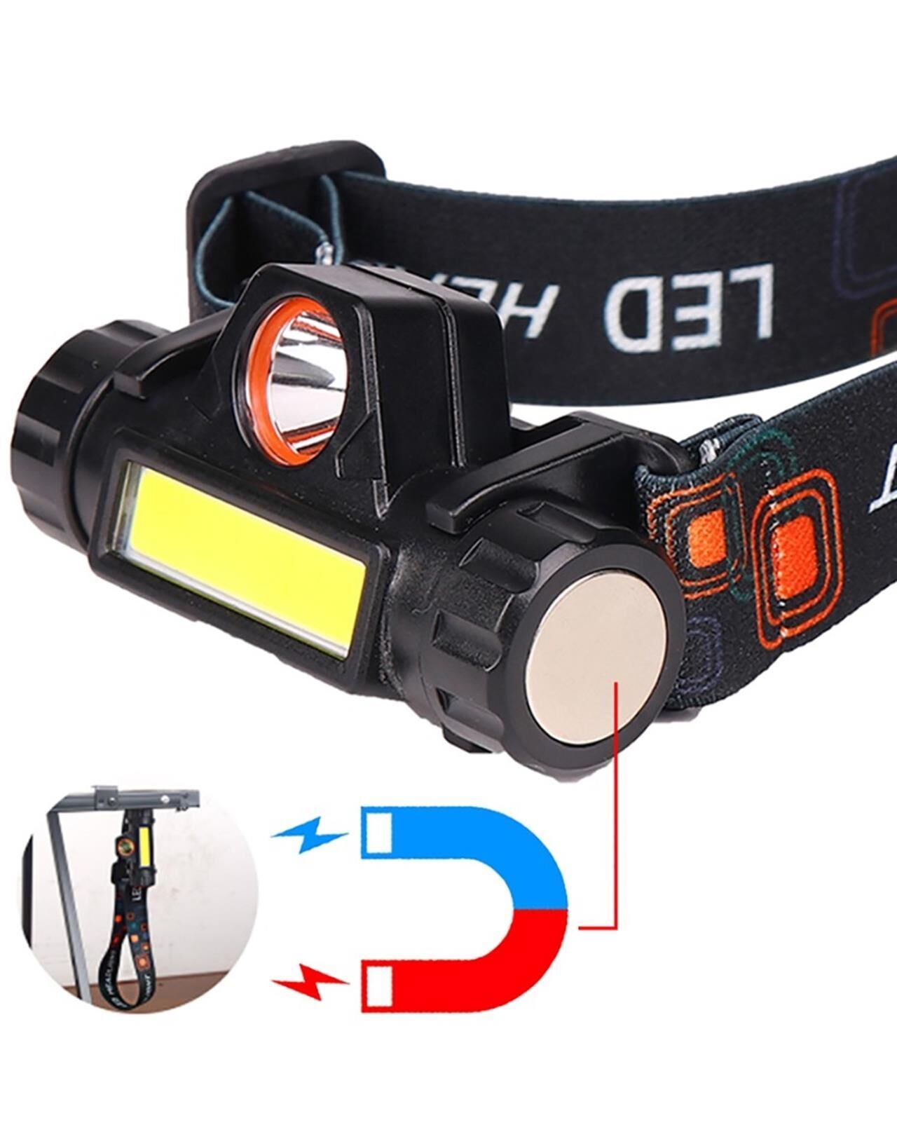 Black Watton Powerled + SMD Parlak Led Şarjlı Kafa Lambası