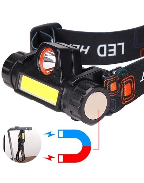 Black Watton Powerled + SMD Parlak Led Şarjlı Kafa Lambası
