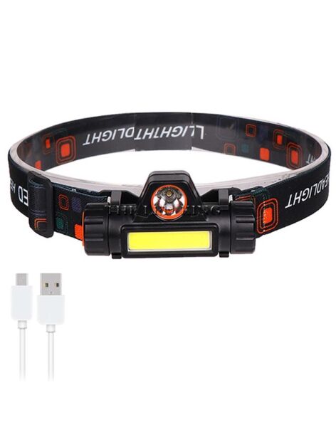 Black Watton Powerled + SMD Parlak Led Şarjlı Kafa Lambası