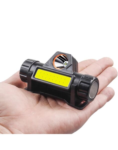 Black Watton Powerled + SMD Parlak Led Şarjlı Kafa Lambası