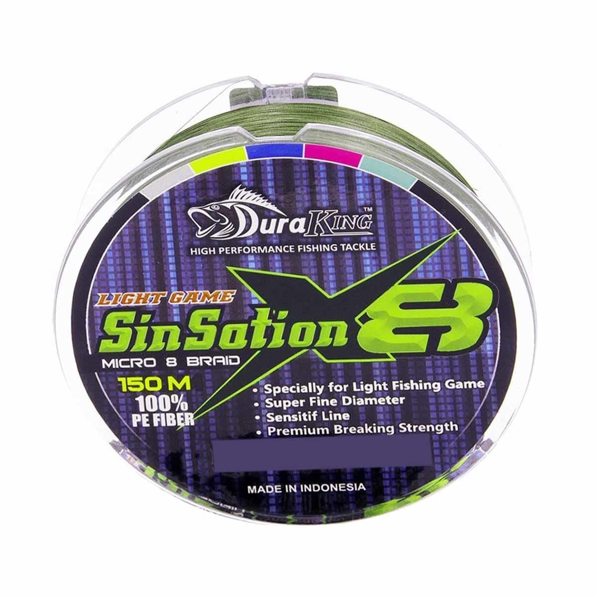 Duraking Sinsation x8 Moss Green İp Olta Misinası 150mt Moss Green - 0,10 mm
