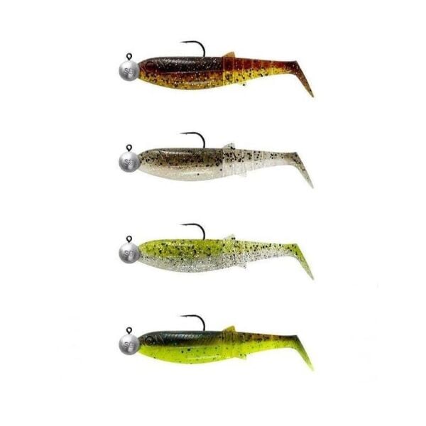 Savage Gear Cannibal Shad 6.8cm 3gr+5gr #1/0 Clear Water Mix 4+4 Adet Silikon Yem