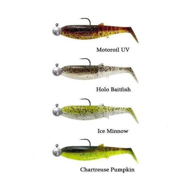 Savage Gear Cannibal Shad 6.8cm 3gr+5gr #1/0 Clear Water Mix 4+4 Adet Silikon Yem