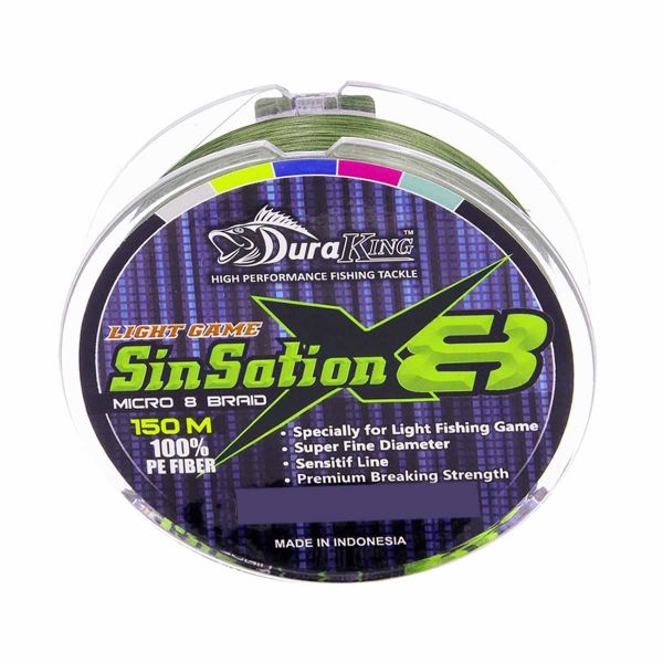 Duraking Sinsation x8 Moss Green İp Olta Misinası 150mt Moss Green - 0,12 mm