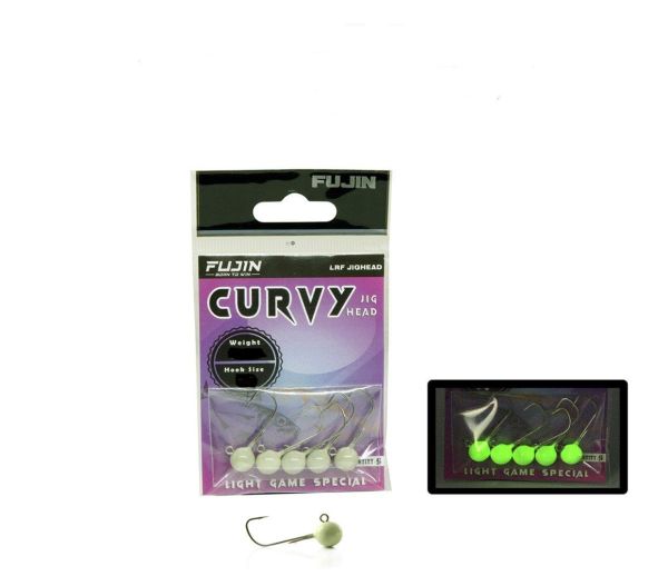 Fujin Curvy No.6 Glow Jig Head