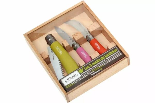 Opinel Inox Üçlü Bahçe Seti ( Paslanmaz ve Karbon Çelik Bahçe Bıçağı )