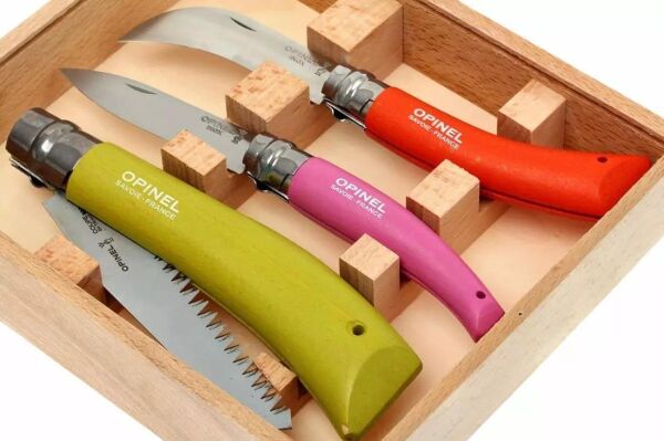 Opinel Inox Üçlü Bahçe Seti ( Paslanmaz ve Karbon Çelik Bahçe Bıçağı )