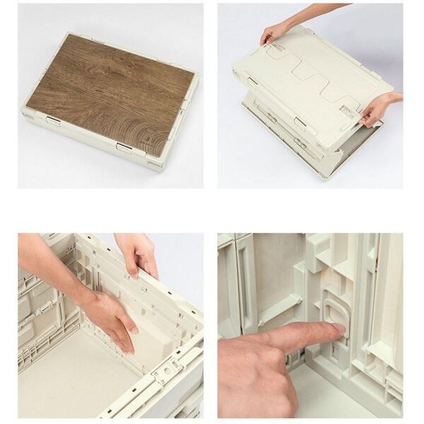 Madfox Çok Fonksiyonlu Katlanabilir Kamp Saklama Kutusu [ Seyahat Organizatörü ] Khaki - 60 LT