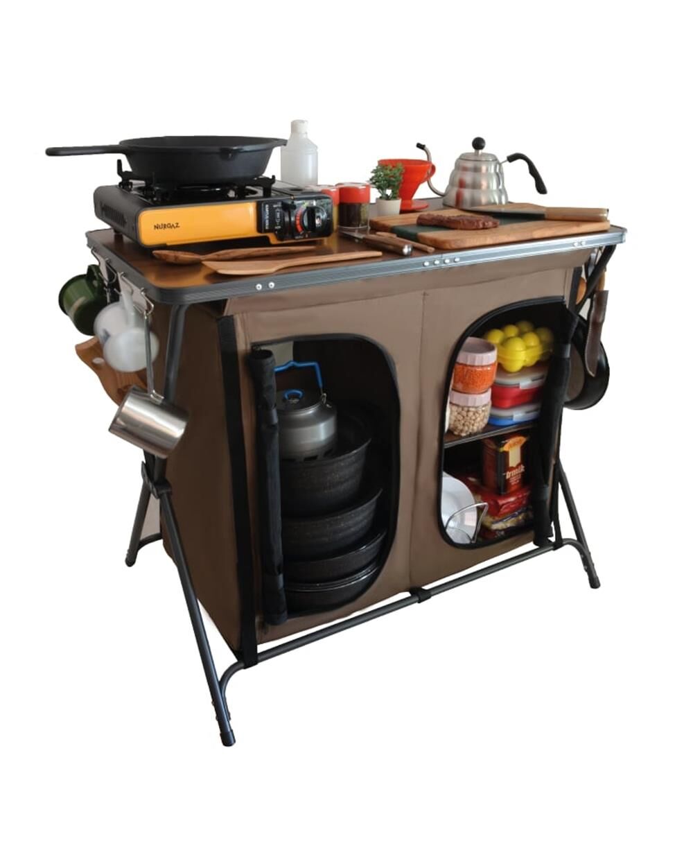 Campout Çift Kapılı Kamp Mutfağı