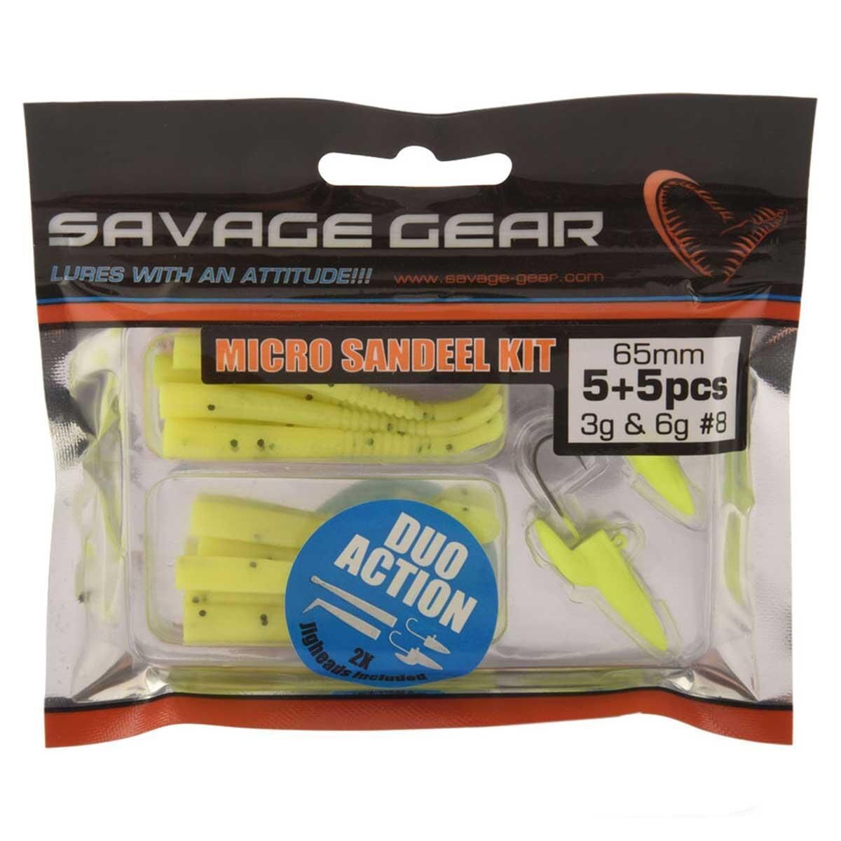 Savage Gear LRF Micro Sandeel Kit 1+1 5+5 Silikon Yem YELLOW