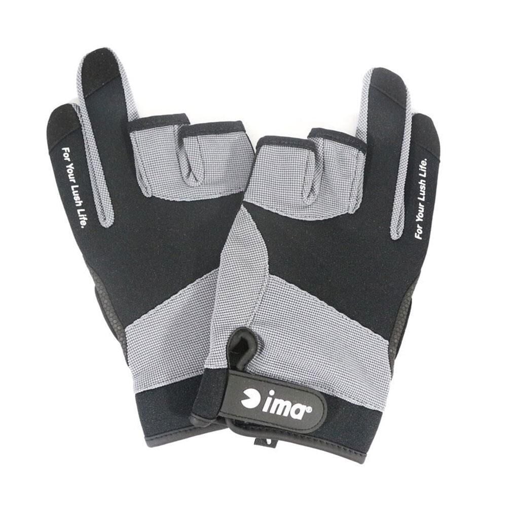 İma Original Globe 3 Fingers Bk×Charcoal Balıkçı Eldiveni L