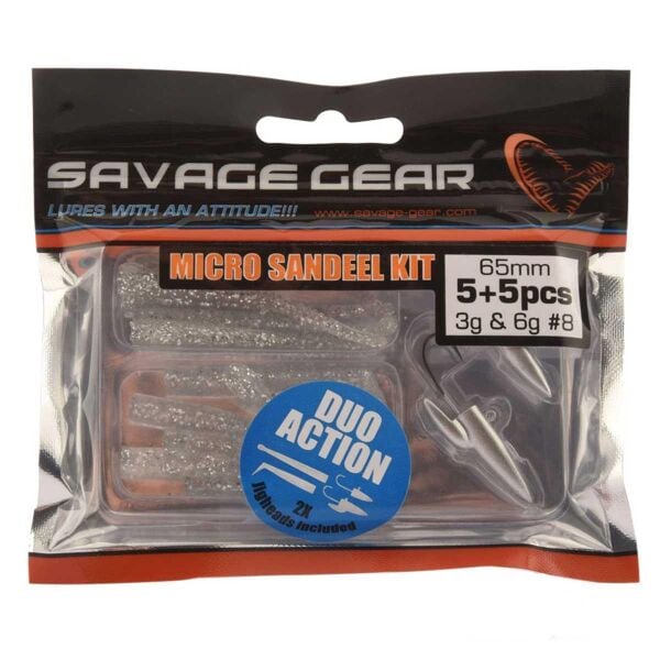 Savage Gear LRF Micro Sandeel Kit 1+1 5+5 Silikon Yem SİLVER