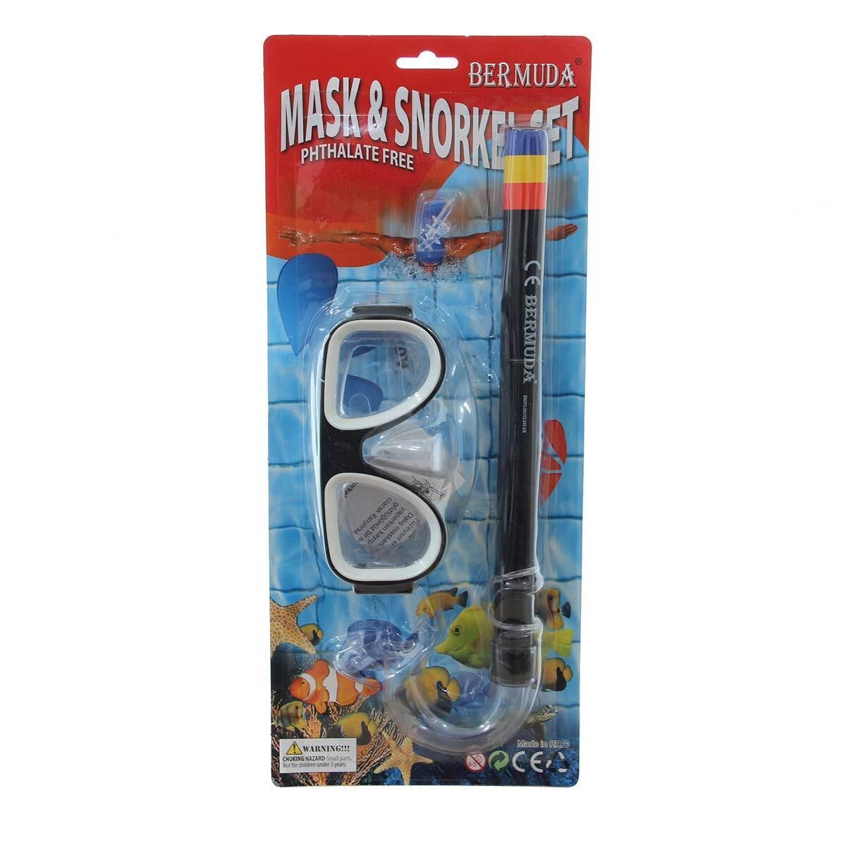 Bermuda Cobra Klasik Maske Şnorkel Set SİYAH