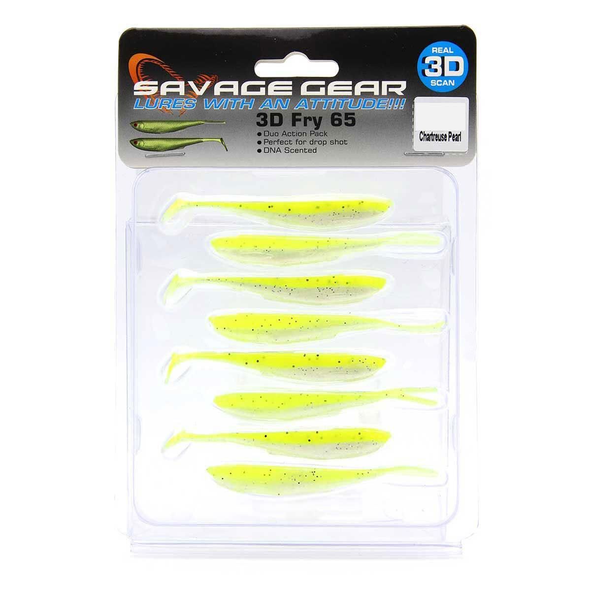 Savage Gear 3D LB Fry 50 Silikon Yem CHARTREUSE PEARL