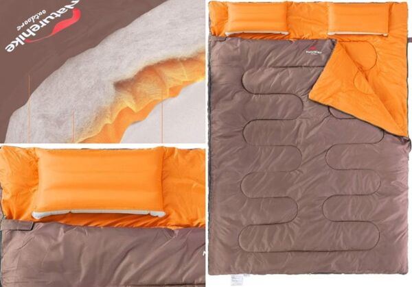 Naturehike Zarf Tarzı Yastıklı Çift Kişilik Pamuklu Uyku Tulumu