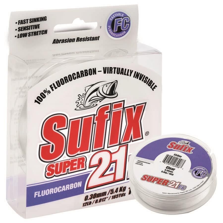 Sufix Süper 21FC Clear FluoroCarbon Olta Misinası 80mt