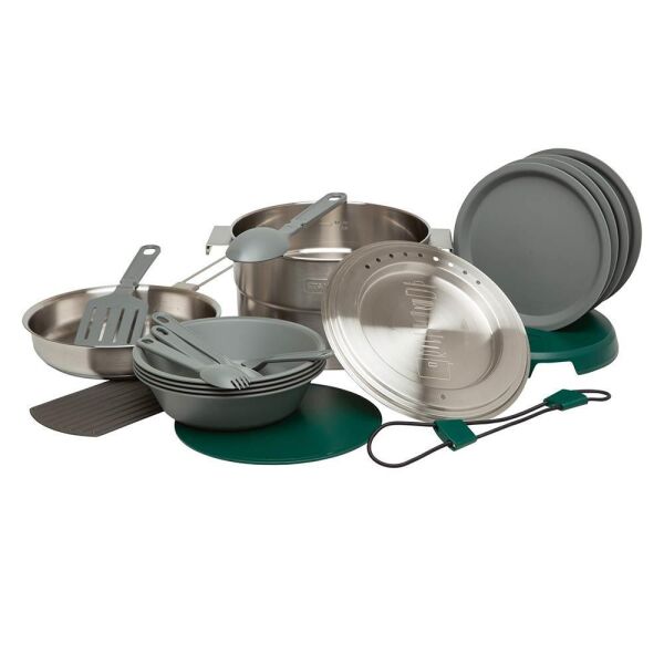 Stanley Adventure Çelik Kamp Pişirme Seti (19 Parça Set) 3,5 Lt Çelik