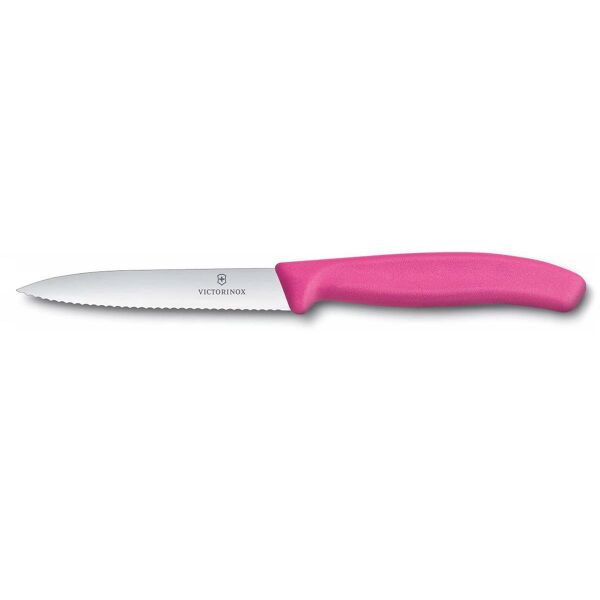 Victorinox SwissClassic 10cm Tırtıklı Soyma Bıçağı SİYAH