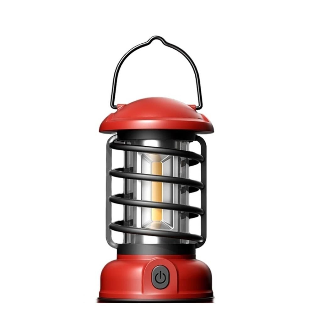 Madfox Vintage Glamping Kamp Lambası 300 Lümen RED