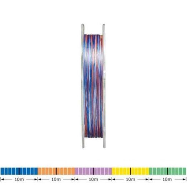 Gosen X8 Roots PE 8 Örgü Spin İp Misina 150mt Multi Color MULTİCOLOR - 0,187 mm