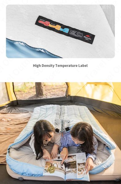 Naturehike L250 Zarf Tarzı Kapüşonlu Uyku Tulumu -10°C MAVİ - Right