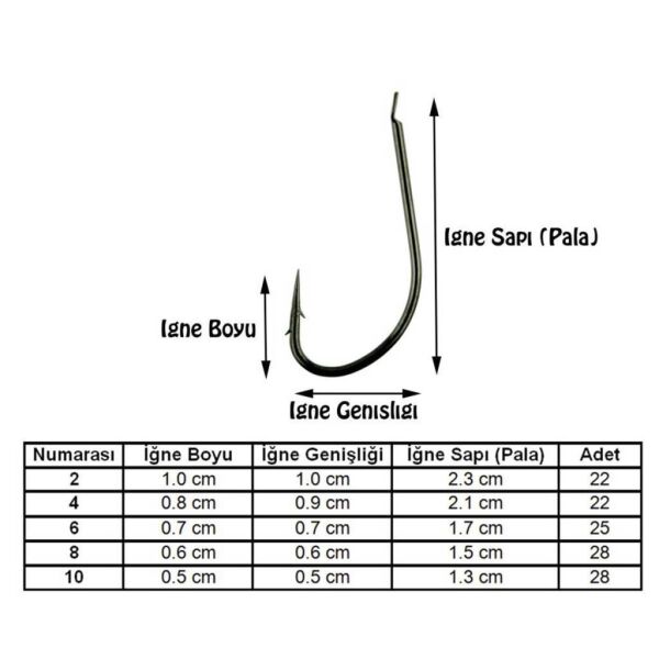 Maruto BN Siyah Nikel Olta İğnesi SİYAH NİKEL - NO:4
