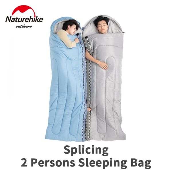Naturehike L350 Zarf Tarzı Kapüşonlu Uyku Tulumu -15°C MAVİ - Left