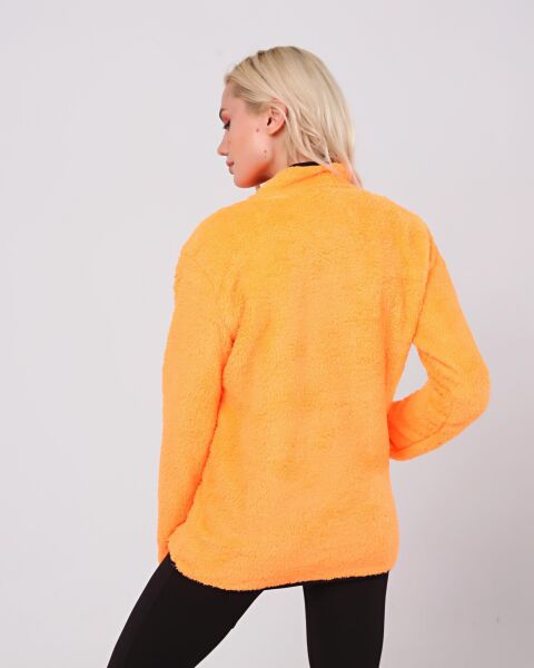 North Trace Gecko Yarım Fermuarlı Kadın Welsoft Polar TURUNCU - L