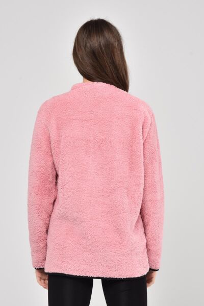 North Trace Gecko Yarım Fermuarlı Kadın Welsoft Polar PEMBE - S