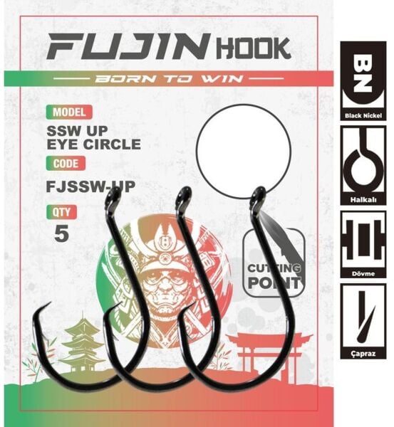 Fujin SSW Up Eye Circle Delikli Yemli Kancası NO:3/0