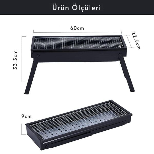Madfox Cookout Portatif Katlanır BBQ Mangal BLACK