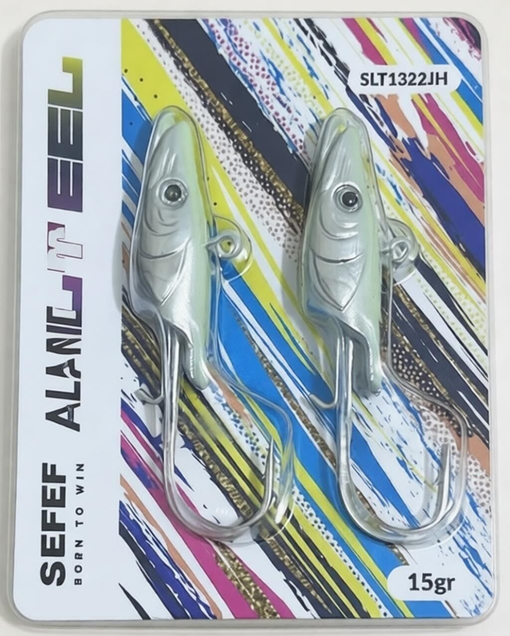 Fujin Salt Eel 15gr Jighead GLOW