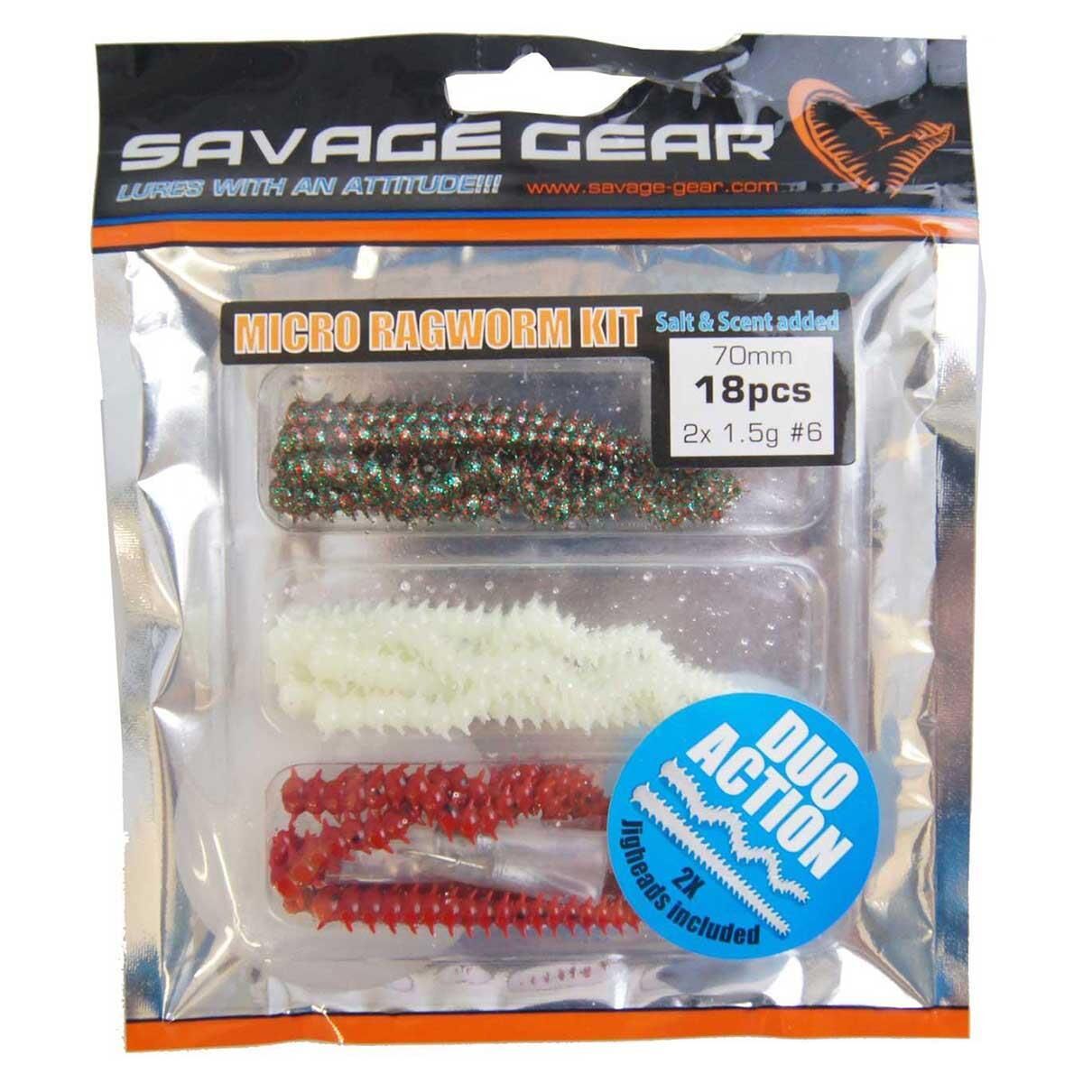 Savage Gear LRF Ragworm Kit Red\Brown\Glow LRF Kurt Seti 18+2Pcs