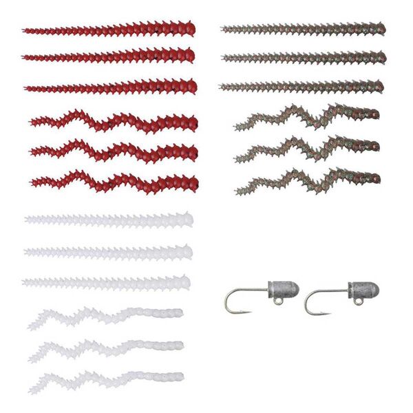 Savage Gear LRF Ragworm Kit Red\Brown\Glow LRF Kurt Seti 18+2Pcs