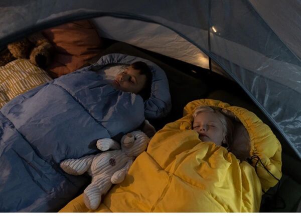 Naturehike C180 UltraLight Pamuklu Uyku Tulumu -8°C ( Çocuk ) MAVİ - Right