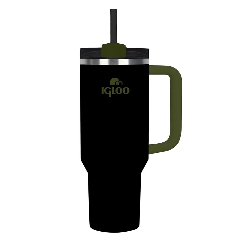 İgloo Stadler Thermo-Mug 1.2 Litre Pipetli Termos Bardak Siyah/Haki