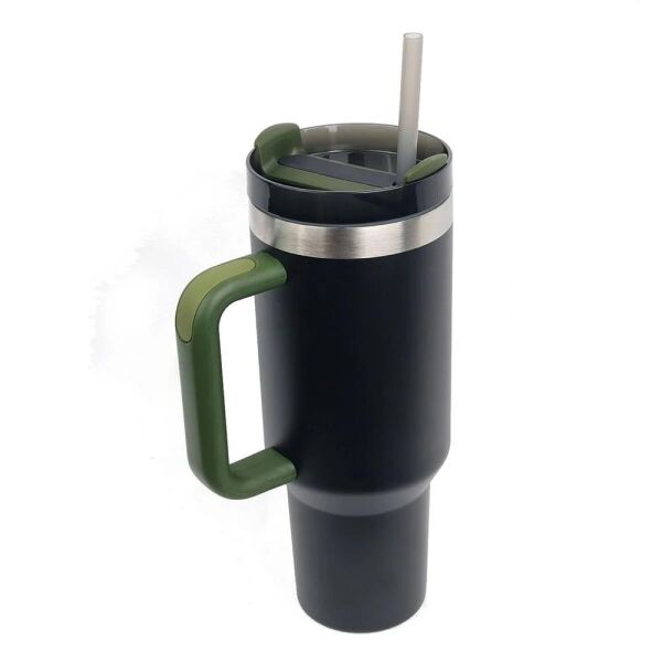 İgloo Stadler Thermo-Mug 1.2 Litre Pipetli Termos Bardak Siyah/Haki