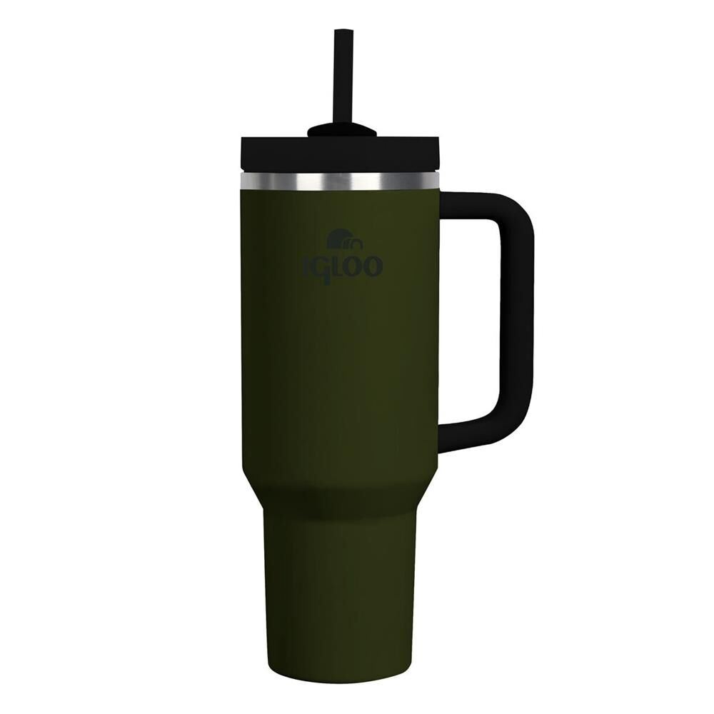 İgloo Stadler Thermo-Mug 1.2 Litre Pipetli Termos Bardak Haki/Siyah