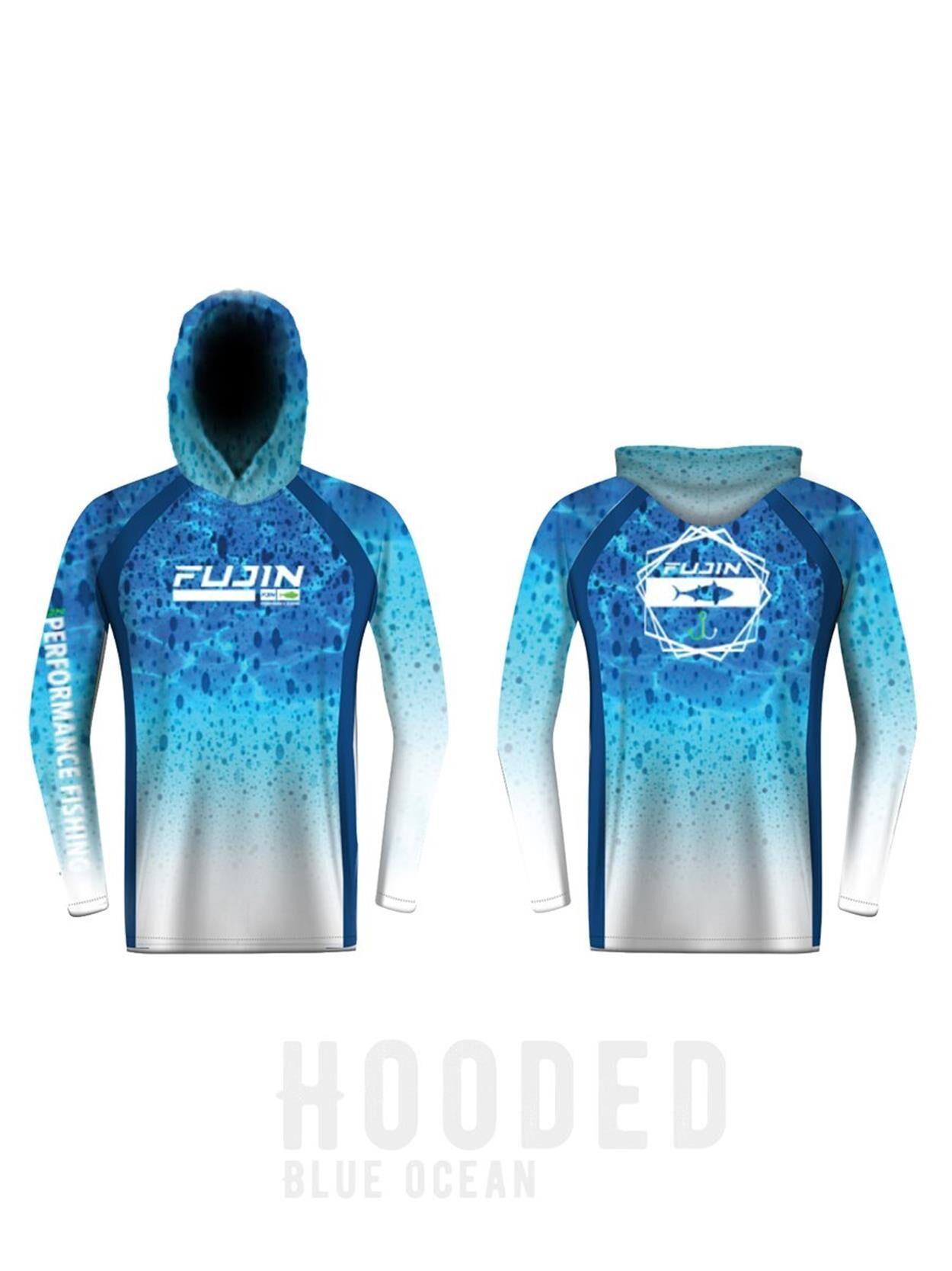 Fujin Performance Hooded Kapüşonlu T-Shirt Blue Ocean