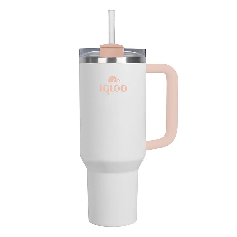 İgloo Stadler Thermo-Mug 1.2 Litre Pipetli Termos Bardak Beyaz/Somon