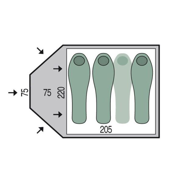 Pinguin Bora 3 Kişilik Çadır