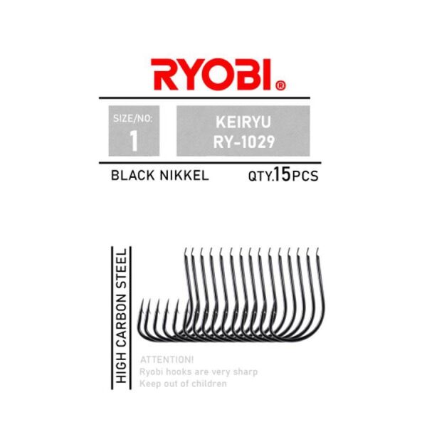 Ryobi Keiryu RY-1029 Black Nickel Olta İğnesi Black Nickel - NO:1/0