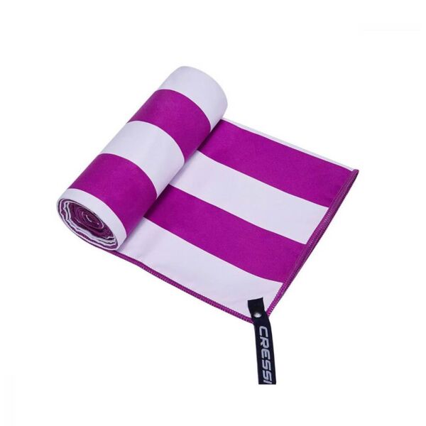 Cressi Mikrofiber Çizgili Plaj Havlusu LILAC - 90X180CM