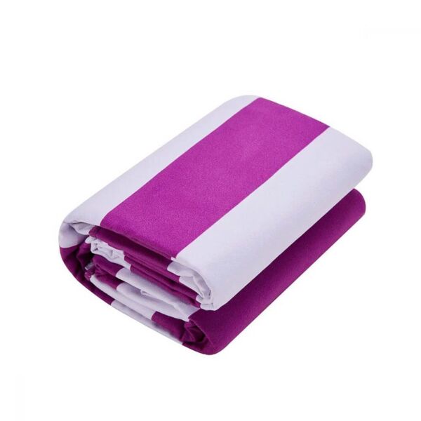 Cressi Mikrofiber Çizgili Plaj Havlusu LILAC - 90X180CM
