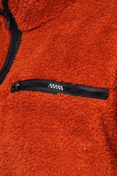 North Trace Gecko Yarım Fermuarlı Kadın Welsoft Polar Kiremit - XL