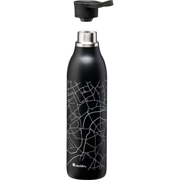 Aladdin CityLoop Thermavac eCycle Paslanmaz Çelik Su Şişesi 0.60 Lt SİYAH